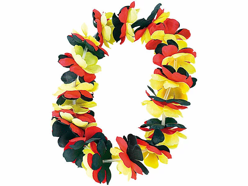 PEARL Sport-Fanartikel:4-tlg Hawaii-Fan-Set "Deutschland": Kette, Stirnband & Armbänder 5 PEARL Sport-Fanartikel:4-tlg Hawaii-Fan-Set "Deutschland": Kette, Stirnband & Armbänder – Bild 3