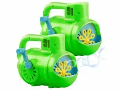 Infactory Seifenblasenmaschinen:2er-Set Manuelle Seifenblasen-Maschinen Im U-Boot-Look, Grün/blau