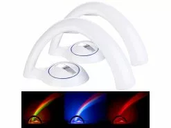 Playtastic Regenbogenleuchte:2er-Set LED-Regenbogen-Projektionsleuchten Für Schlaf-/Kinderzimmer