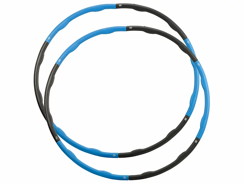 PEARL Sports Fitnessreifen:2er-Set Hula-Hoop-Reifen, Schaumstoff-Mantel, Massage-Noppen, 1,2 Kg 4 PEARL Sports Fitnessreifen:2er-Set Hula-Hoop-Reifen, Schaumstoff-Mantel, Massage-Noppen, 1,2 Kg – Bild 2