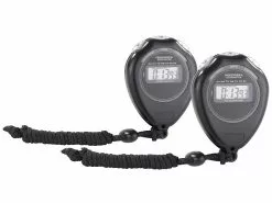 PEARL Sports Sport-Stop-Uhren:2er-Set Stoppuhren Classic