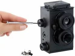 Somikon Kamera Bausatz:Zweiäugige Spiegelreflex-Kamera Zum Selberbauen -Sitzmöbel Verkaufsgeschäft nc9949 3