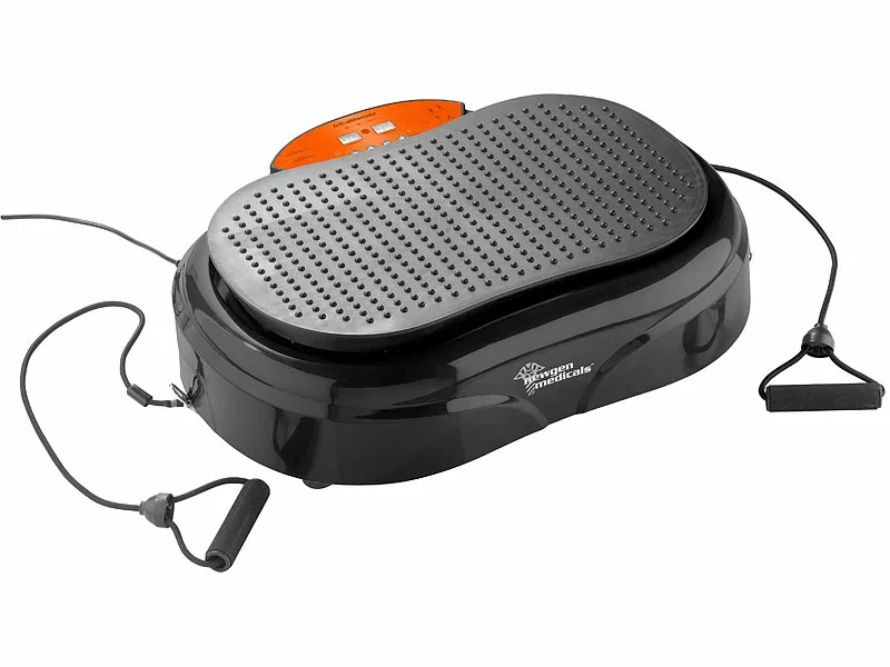 Newgen Medicals Vibrationsboard:3in1-Vibrationsplatte Bis 150 Kg, 300 Watt, Expander, Fernbedienung 4 Newgen Medicals Vibrationsboard:3in1-Vibrationsplatte Bis 150 Kg, 300 Watt, Expander, Fernbedienung – Bild 2