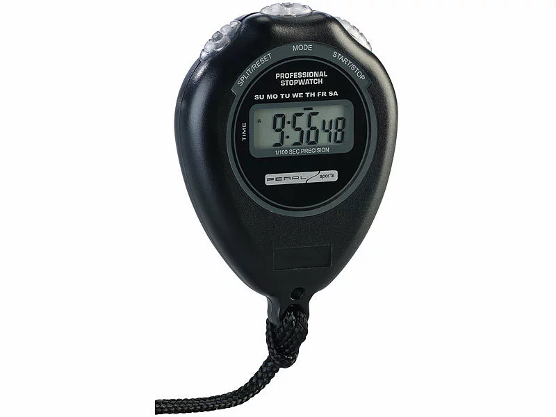 PEARL Sports Stop-Uhren:4er-Set Stoppuhr "Classic", LCD-Display, Bis Auf 1/100 S Genau 6 PEARL Sports Stop-Uhren:4er-Set Stoppuhr "Classic", LCD-Display, Bis Auf 1/100 S Genau – Bild 4