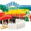 Playtastic Dominosteine:Domino-Set Mit 480 Farbigen Holzsteinen Und 11 Streckenbau-Elementen -Sitzmöbel Verkaufsgeschäft nx1464 4 1