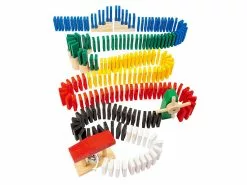 Playtastic Domino Spielzeug:Domino-Set Mit 1.440 Farbigen Holzsteinen Und 33 Streckenbau-Elementen -Sitzmöbel Verkaufsgeschäft nx1464 5