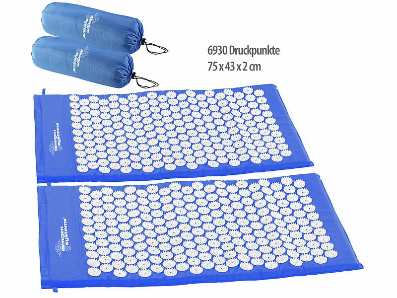 Newgen Medicals Wellness Massagematte:2er-Set Entspannungsmatten Mit 6930 Druckpunkten, 75 X 43 X 2 Cm 3 Newgen Medicals Wellness Massagematte:2er-Set Entspannungsmatten Mit 6930 Druckpunkten, 75 X 43 X 2 Cm