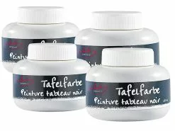 Infactory Notiztafel Board Farbe:4er-Set Streichbare Tafelfarbe Für Mit Kreide Beschriftbare Wände