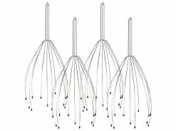 Sitzmöbel Verkaufsgeschäft 16 PEARL Kopfkrauler:4er-Set Kopf-Massage-Spinne Kopfmassagegerät Mit Metall-Griff