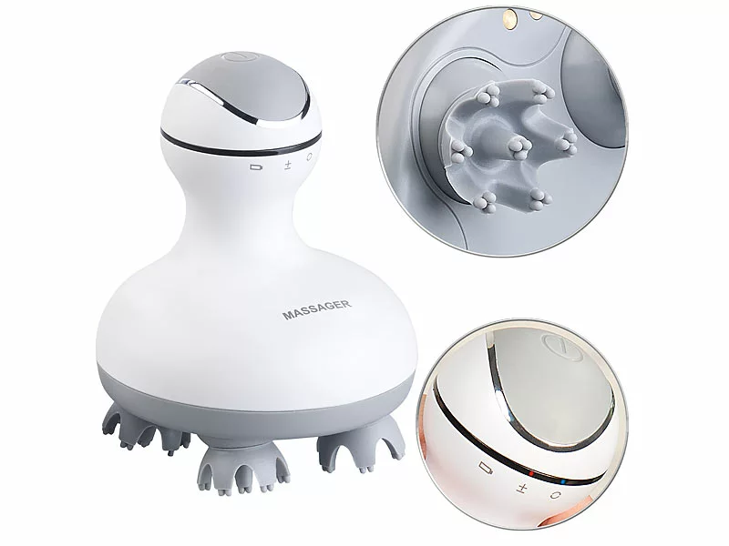 Newgen Medicals Kopfhaut Massagegerät:Deluxe-3D-Kopf- & Körper-Massagegerät Mit Akku-Betrieb & Ladestation 4 Newgen Medicals Kopfhaut Massagegerät:Deluxe-3D-Kopf- & Körper-Massagegerät Mit Akku-Betrieb & Ladestation – Bild 2