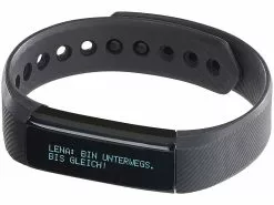 Newgen Medicals Uhr Mit Vibrationsalarm:Fitness-Armband FBT-25, Bluetooth, Benachrichtigungen, OLED, IP67 -Sitzmöbel Verkaufsgeschäft nx4312 18