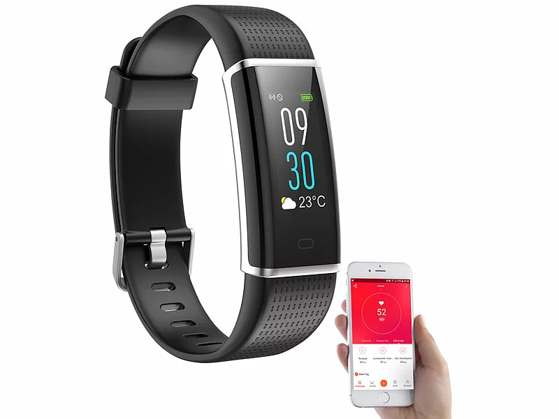 PEARL Smartwatch Mit GPS:Fitness-Armband, GPS-Streckenverlauf, Puls, XL-Farb-Display, App, IP67 5 PEARL Smartwatch Mit GPS:Fitness-Armband, GPS-Streckenverlauf, Puls, XL-Farb-Display, App, IP67 – Bild 3