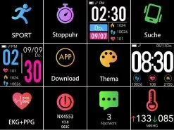 Newgen Medicals Smartwatch EKG Blutdruck:Fitness-Uhr Mit Bluetooth, Herzfrequenz (Versandrückläufer) -Sitzmöbel Verkaufsgeschäft nx4553 14