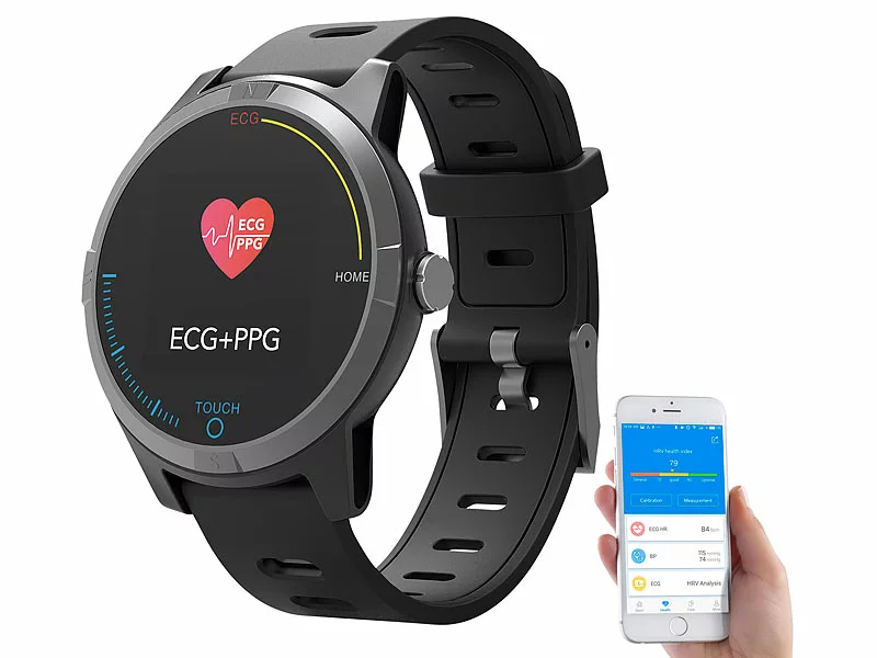 Newgen Medicals Smartwatch EKG:Fitness-Uhr Mit Bluetooth, Herzfrequenz- Und EKG-Anzeige, App, IP67 5 Newgen Medicals Smartwatch EKG:Fitness-Uhr Mit Bluetooth, Herzfrequenz- Und EKG-Anzeige, App, IP67 – Bild 3