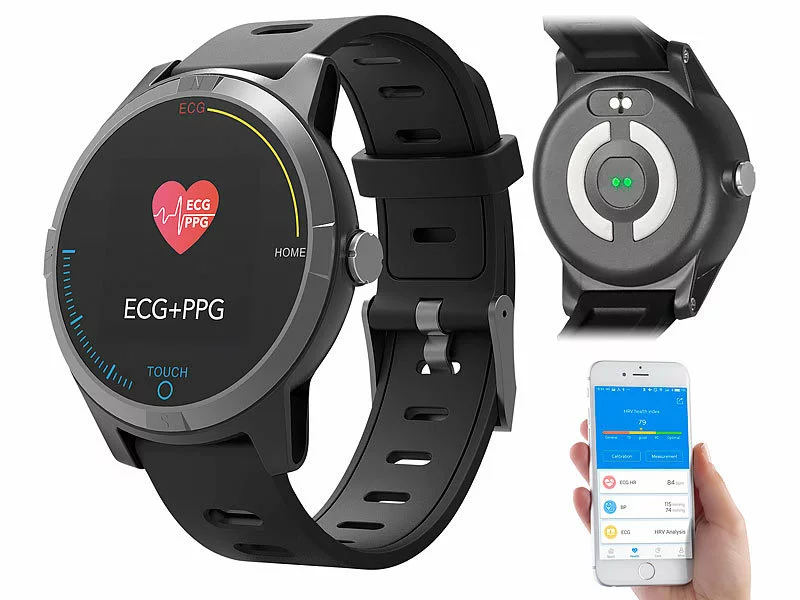 Newgen Medicals Smartwatch EKG:Fitness-Uhr Mit Bluetooth, Herzfrequenz- Und EKG-Anzeige, App, IP67 4 Newgen Medicals Smartwatch EKG:Fitness-Uhr Mit Bluetooth, Herzfrequenz- Und EKG-Anzeige, App, IP67 – Bild 2