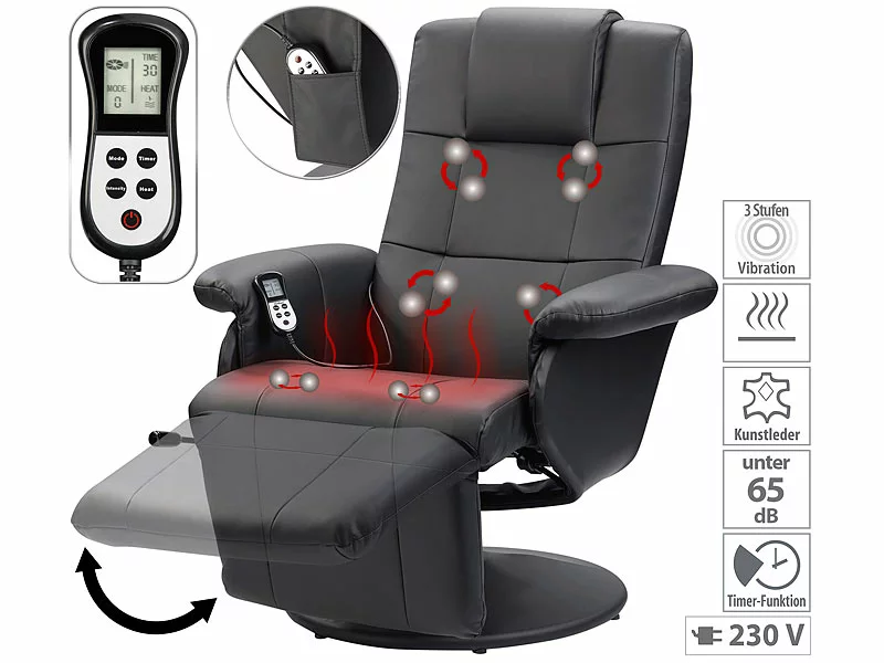 Newgen Medicals Bequemsessel:Vibrations-Massagesessel Mit Heizfunktion, Versandrückläufer 4 Newgen Medicals Bequemsessel:Vibrations-Massagesessel Mit Heizfunktion, Versandrückläufer – Bild 2