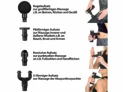 Newgen Medicals Massagepistole Aufsätze:Kompaktes Akku-Hand-Massagegerät Mit 4 Aufsätzen & 4 Stufen, 26 Watt -Sitzmöbel Verkaufsgeschäft nx4970 15