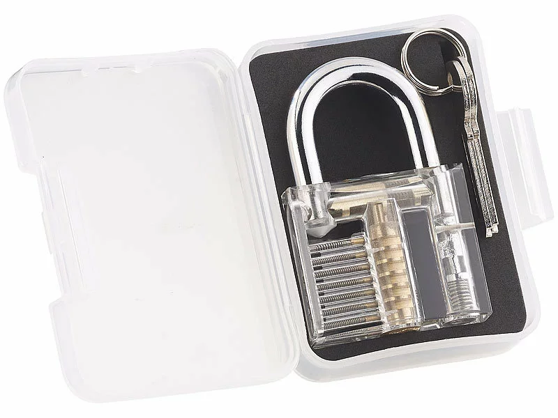AGT Lockpick:Profi-Lockpicking-Set Mit 30-teiliger Dietrich-Tasche & Übungs-Schloss 7 AGT Lockpick:Profi-Lockpicking-Set Mit 30-teiliger Dietrich-Tasche & Übungs-Schloss – Bild 5
