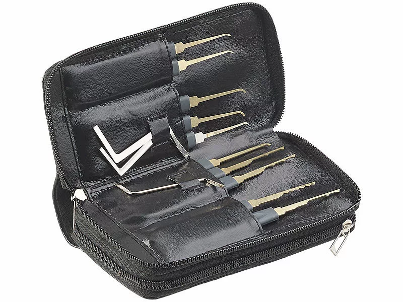 AGT Übungsschloss:Lockpicking-Set Mit 30-teiliger Dietrich-Tasche & 4 Übungs-Schlössern 20 AGT Übungsschloss:Lockpicking-Set Mit 30-teiliger Dietrich-Tasche & 4 Übungs-Schlössern – Bild 18