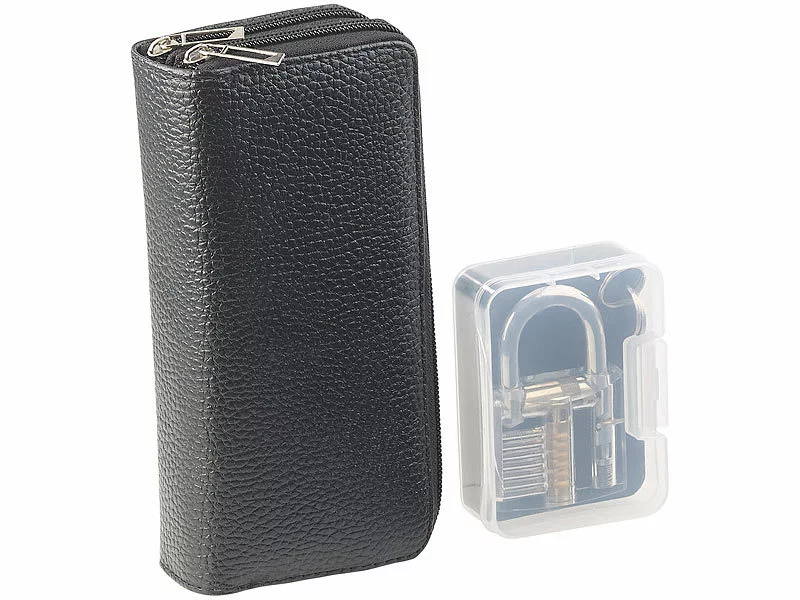 AGT Lockpick:Profi-Lockpicking-Set Mit 30-teiliger Dietrich-Tasche & Übungs-Schloss 4 AGT Lockpick:Profi-Lockpicking-Set Mit 30-teiliger Dietrich-Tasche & Übungs-Schloss – Bild 2