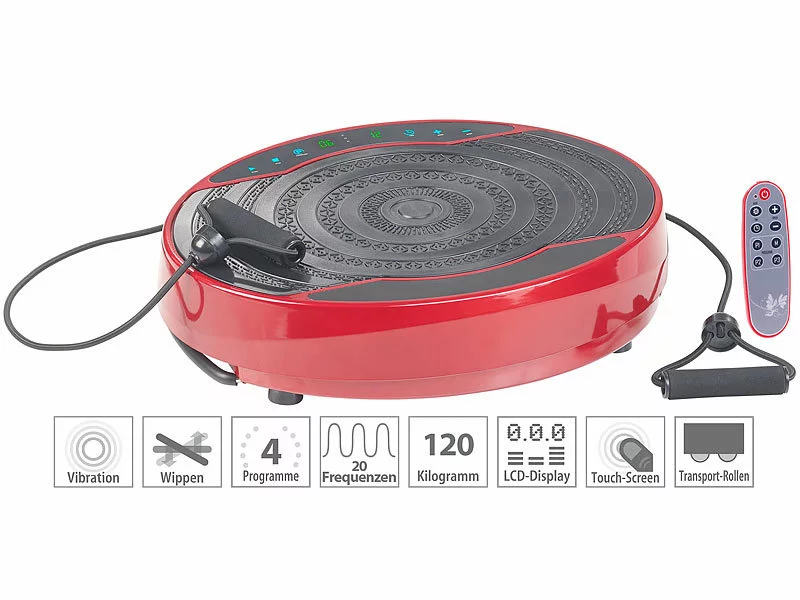 Newgen Medicals 3in1-Vibrationsplatte:Kompakte Vibrationsplatte, 300 W, 20 Frequenzen (Versandrückläufer) 4 Newgen Medicals 3in1-Vibrationsplatte:Kompakte Vibrationsplatte, 300 W, 20 Frequenzen (Versandrückläufer) – Bild 2