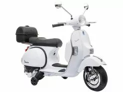 Playtastic Kindervespa:Original Vespa-lizensierter Elektrischer Kinder-Motorroller, LEDs, MP3 -Sitzmöbel Verkaufsgeschäft nx6219 1