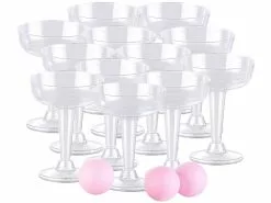 Infactory Party-Feier-Saufspiele:Trinkspiel-Set Für Bier- Und Prosecco-Pong, 60 Becher, 12 Gläser -Sitzmöbel Verkaufsgeschäft nx6924 3 1