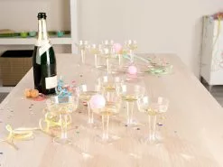 Infactory Champagner Pong:Trinkspiel-Set Prosecco Pong Mit 12 Sektgläsern (je 125 Ml) & 3 Bällen -Sitzmöbel Verkaufsgeschäft nx6924 5