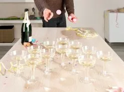 Infactory Party-Feier-Saufspiele:Trinkspiel-Set Für Bier- Und Prosecco-Pong, 60 Becher, 12 Gläser -Sitzmöbel Verkaufsgeschäft nx6924 6 1