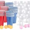 Infactory Party-Feier-Saufspiele:Trinkspiel-Set Für Bier- Und Prosecco-Pong, 60 Becher, 12 Gläser -Sitzmöbel Verkaufsgeschäft nx6955 0