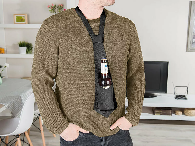 Infactory Flaschenhalter:5er-Set Krawatte Mit Integriertem Bierhalter, Für 0,33-l-Flaschen 7 Infactory Flaschenhalter:5er-Set Krawatte Mit Integriertem Bierhalter, Für 0,33-l-Flaschen – Bild 5