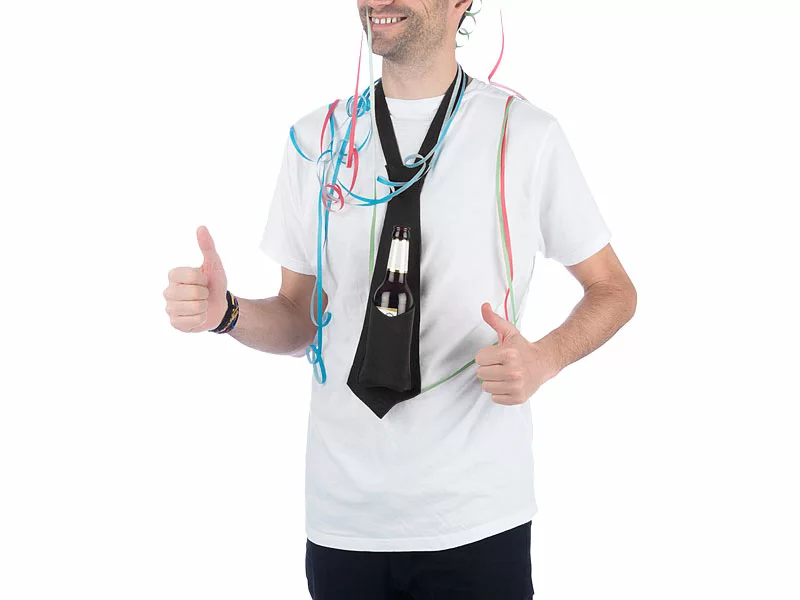 Infactory Flaschenhalter:5er-Set Krawatte Mit Integriertem Bierhalter, Für 0,33-l-Flaschen 6 Infactory Flaschenhalter:5er-Set Krawatte Mit Integriertem Bierhalter, Für 0,33-l-Flaschen – Bild 4