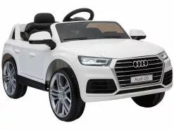 Playtastic Kinder Elektroauto:Kinderauto Audi Q5, Bis 7 Km/h, Fernsteuerung, MP3, Weiß