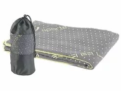 PEARL Sports Sporthandtuch Mit Noppen:2in1-Mikrofaser-Yoga-Handtuch & Auflage, Saugfähig, Rutschfest, Grau