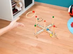 Playtastic Ringwurf Spiel:Outdoor-Ringwurfspiel Aus Holz Mit 4 Wurfringen, 37 Cm -Sitzmöbel Verkaufsgeschäft nx7633 2