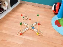 Playtastic Ringwurf Spiel:Outdoor-Ringwurfspiel Aus Holz Mit 4 Wurfringen, 37 Cm -Sitzmöbel Verkaufsgeschäft nx7633 3