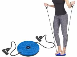 PEARL Sports Fitness Drehscheibe:2er-Set Fitness Twisting Disks Mit Expander Für Bauch, Taille & Arme -Sitzmöbel Verkaufsgeschäft nx7664 3 1