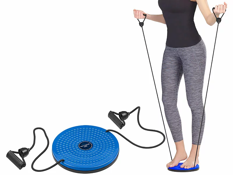 PEARL Sports Taillentwister:Fitness Twisting Disk Mit Expander Für Bauch, Taille & Arme, Ø 24,5 Cm 3 PEARL Sports Taillentwister:Fitness Twisting Disk Mit Expander Für Bauch, Taille & Arme, Ø 24,5 Cm