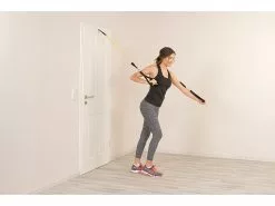 PEARL Sports Fitnessbänder:5er-Set Widerstandsbänder Mit Griffen, Fußschlaufen Und Türanker -Sitzmöbel Verkaufsgeschäft nx7665 11