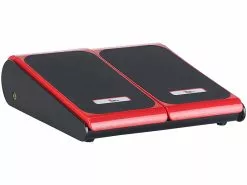 Newgen Medicals Vibrationsplatte:Vibrations-Fußplatte Mit 2 Expandern, Für Tätigkeiten Im Sitzen, 60 W -Sitzmöbel Verkaufsgeschäft nx7940 5