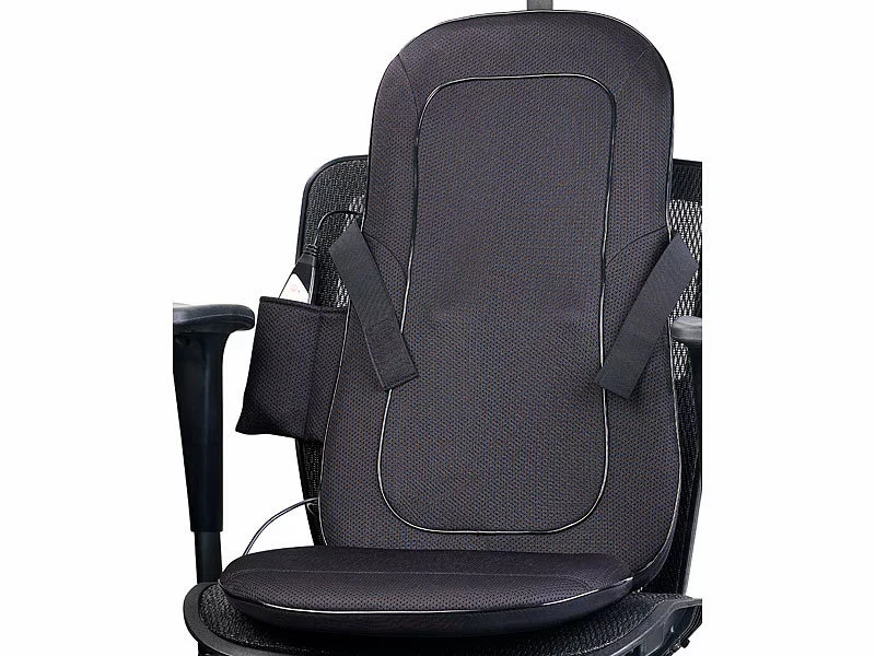 Newgen Medicals Massagesitzauflage:Shiatsu-Sitzauflage Für Rückenmassage, Mit IR-Tiefenwärme & Vibration 5 Newgen Medicals Massagesitzauflage:Shiatsu-Sitzauflage Für Rückenmassage, Mit IR-Tiefenwärme & Vibration – Bild 3