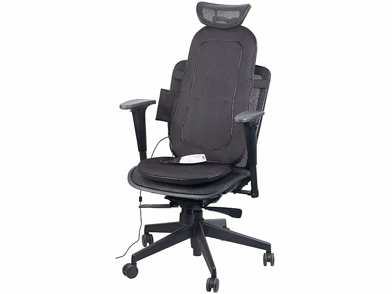 Newgen Medicals Massagesitzauflage:Shiatsu-Sitzauflage Für Rückenmassage, Mit IR-Tiefenwärme & Vibration 13 Newgen Medicals Massagesitzauflage:Shiatsu-Sitzauflage Für Rückenmassage, Mit IR-Tiefenwärme & Vibration – Bild 11