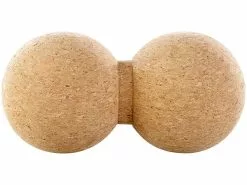 Newgen Medicals Massage-Doppelkugel:Massage-Duoball & Faszien-Trainer Zur Selbstmassage, Kork, Ø 6,5 Cm