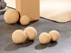 Newgen Medicals Massage-Doppelkugel:Massage-Duoball & Faszien-Trainer Zur Selbstmassage, Kork, Ø 6,5 Cm -Sitzmöbel Verkaufsgeschäft nx8908 3