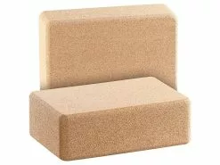Newgen Medicals Yogablock:2er-Set Yoga-Blöcke, ökologischer Natur-Kork, Je 22,7 X 7,6 X 14,9 Cm