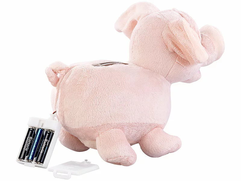 Infactory Sparschwein Mit Geräusch:Grunzendes Plüsch-Sparschwein Mit Wackelnden Ohren, Batteriebetrieb 9 Infactory Sparschwein Mit Geräusch:Grunzendes Plüsch-Sparschwein Mit Wackelnden Ohren, Batteriebetrieb – Bild 7