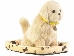 Infactory Roboterhund:Funktions-Plüschhund Mit Hundekorb, Bewegungs- Und Berührungssensor