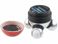 Newgen Medicals Vibrationsmassagegerät:Mini-Vibrations-Massagegerät Mit 3 Köpfen & LED-Beleuchtung -Sitzmöbel Verkaufsgeschäft nx9299 1 1