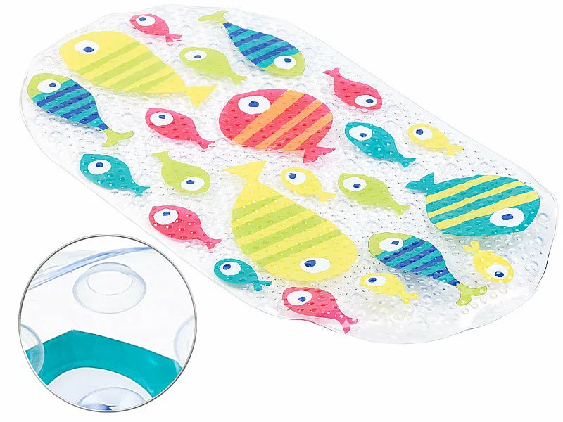 BadeStern Badewannenmatte:Rutschfeste Badewannen-Matte Mit Fisch-Motiv, 69 X 38 Cm 3 BadeStern Badewannenmatte:Rutschfeste Badewannen-Matte Mit Fisch-Motiv, 69 X 38 Cm