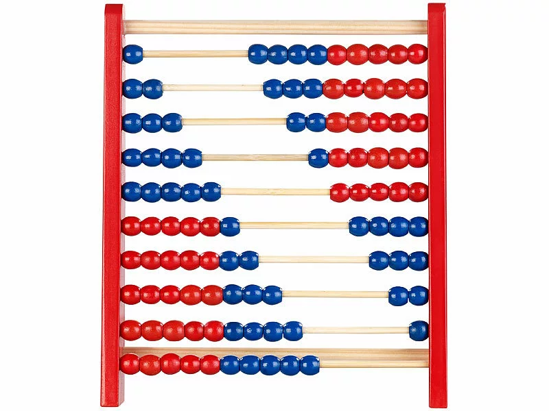 Playtastic Lernspielzeug:2er-Set Holz-Rechenschieber Mit 100 Holzperlen, 2 Farben (blau & Rot) 8 Playtastic Lernspielzeug:2er-Set Holz-Rechenschieber Mit 100 Holzperlen, 2 Farben (blau & Rot) – Bild 6